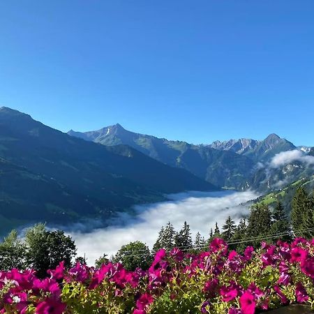 Ferienhaus Zillertal Panorama Blick Balkon Sauna Zellberg Exterior foto