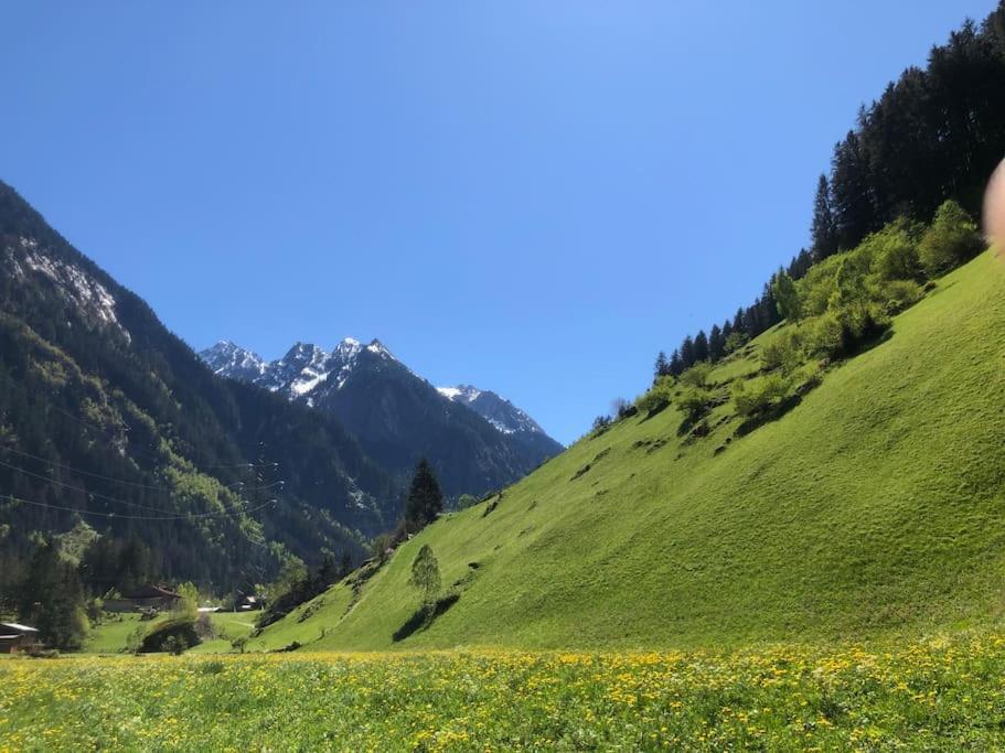 Ferienhaus Zillertal Panorama Blick Balkon Sauna Zellberg Exterior foto