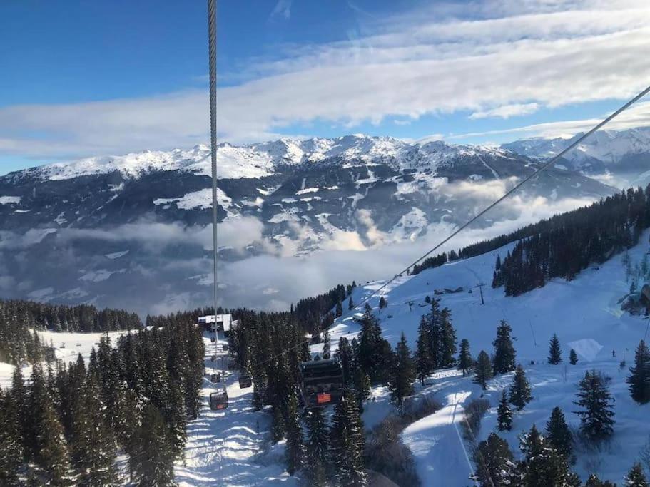 Ferienhaus Zillertal Panorama Blick Balkon Sauna Zellberg Exterior foto