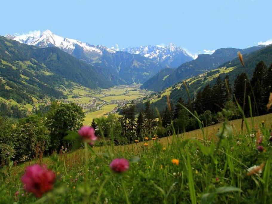 Ferienhaus Zillertal Panorama Blick Balkon Sauna Zellberg Exterior foto
